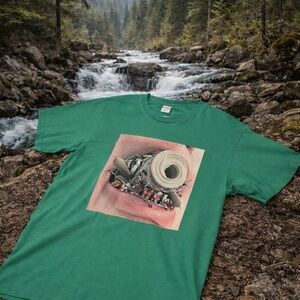 Supreme Teal Cotton T-Shirt